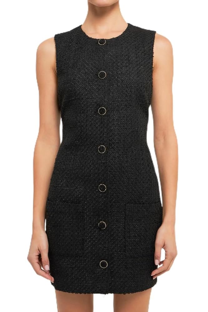 Amazon.com: endless rose Women's Sleeveless Tweed Mini Dress